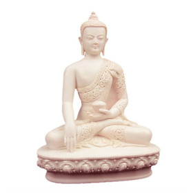 Patsas 'Meditation Buddha' valkoinen 22cm