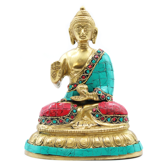 'Blessing Buddha' messinki/mosaiikki 15cm