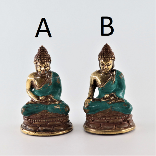 Minibuddha messinki 'Meditation Green' 60mm (2 mallia)