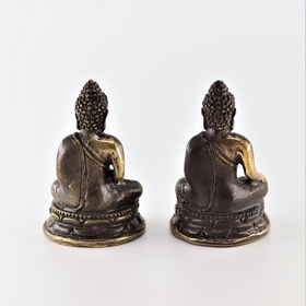 Minibuddha messinki 'Meditation Brown' 60mm (2 mallia)