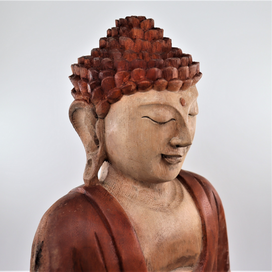 Käsintehty puinen Buddhapatsas 'Meditation' 40cm