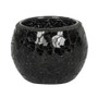 Mosaiikkilasinen tuikkulyhty 'Black Crackle' 7*8cm