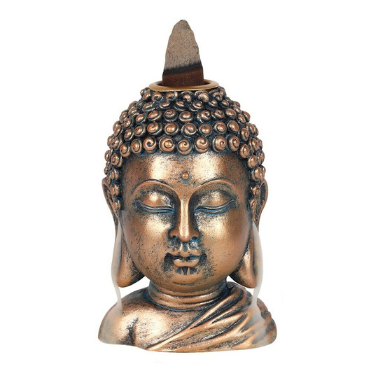 Suitsukepoltin 'Backflow Bronze Buddha Head' 9,5cm