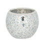 Mosaiikkilasinen tuikkulyhty 'Silver Crackle' 7*8cm