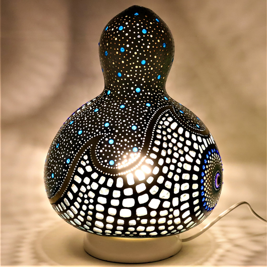 Kalebassivalaisin 'Big Blue Eye' 30*20cm