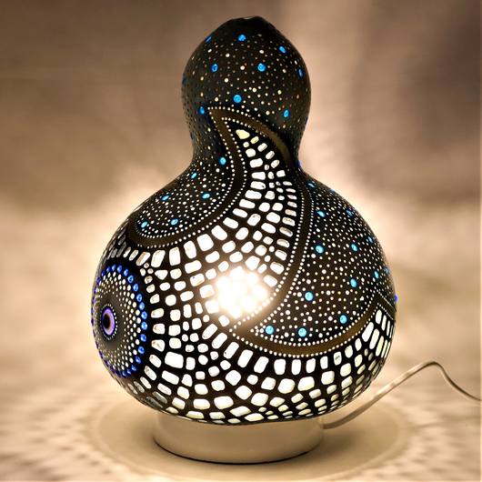 Kalebassivalaisin 'Big Blue Eye' 30*20cm