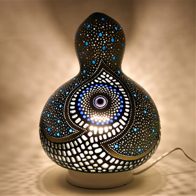 Kalebassivalaisin 'Big Blue Eye' 30*20cm