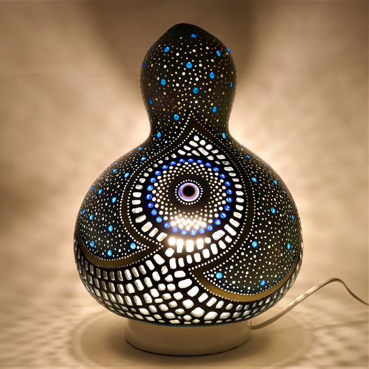 Kalebassivalaisin 'Big Blue Eye' 30*20cm