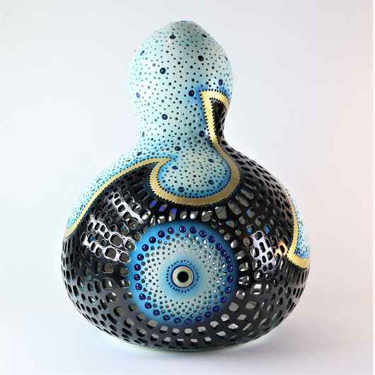 Kalebassivalaisin 'Big Blue Eye' 30*20cm