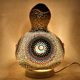 Kalebassivalaisin 'Valkoinen 4 kehää' 30*19cm