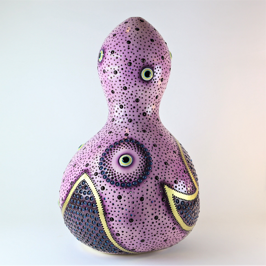 Kalebassivalaisin 'Purple Evil Eye' 35*17cm
