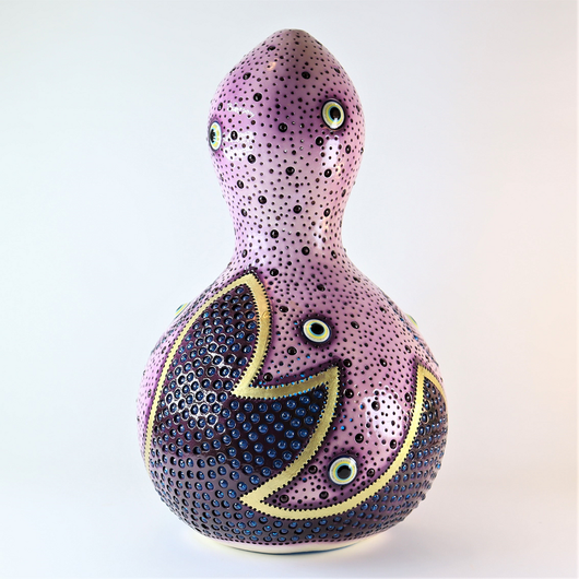 Kalebassivalaisin 'Purple Evil Eye' 35*17cm