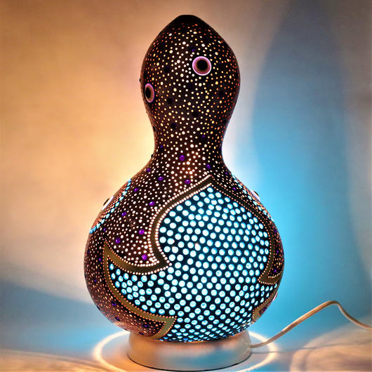 Kalebassivalaisin 'Purple Evil Eye' 35*17cm