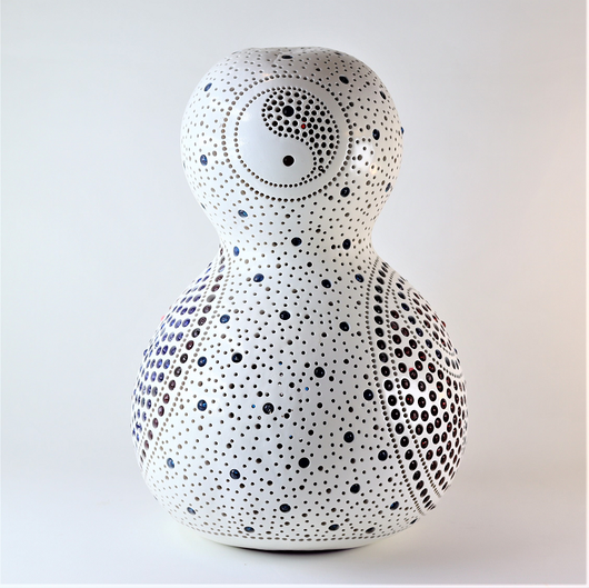 Kalebassivalaisin 'White Yin & Yang' 29*17cm