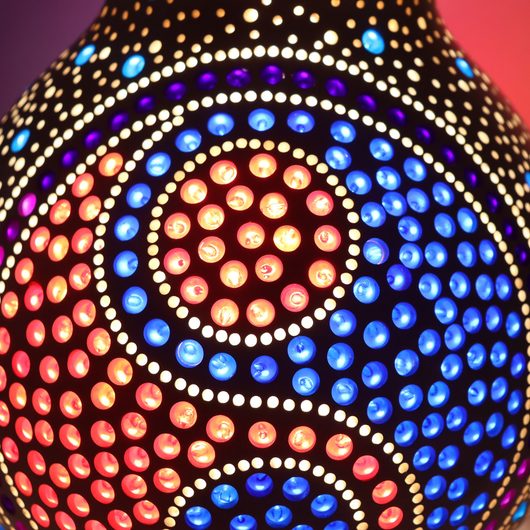 Kalebassivalaisin 'White Yin & Yang' 29*17cm