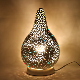 Kalebassivalaisin 'White Funcifully' 29*17cm