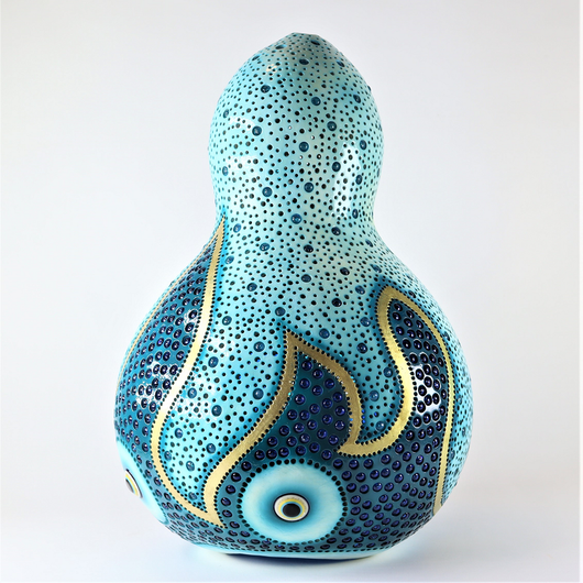 Kalebassivalaisin 'Blue Evil Eye' 32*19cm
