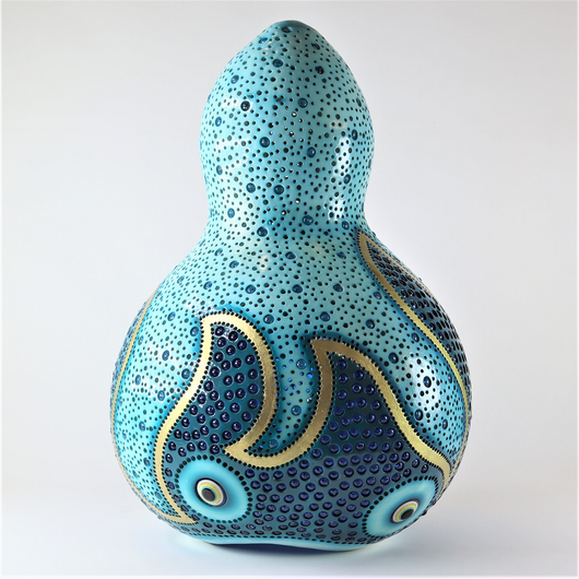 Kalebassivalaisin 'Blue Evil Eye' 32*19cm