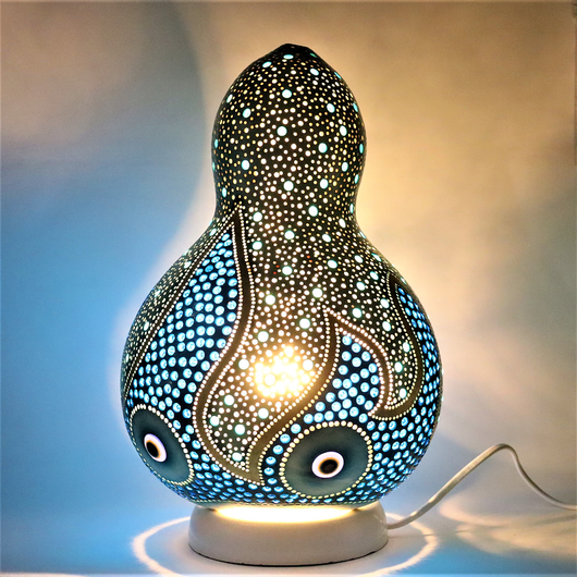 Kalebassivalaisin 'Blue Evil Eye' 32*19cm