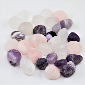 Juomakivet Ametisti, Ruusukvartsi & Vuorikide 200g