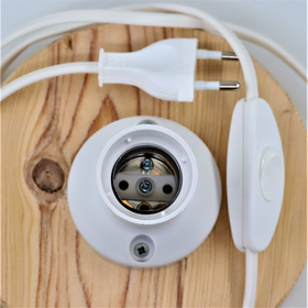 Lampunpidike E27 ⌀14,5cm puunvärinen