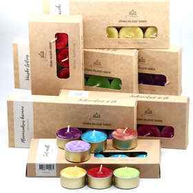 Tuikkukynttilät 'Aloe & Kurkkumehu' vaaleanvihreä 10 kpl