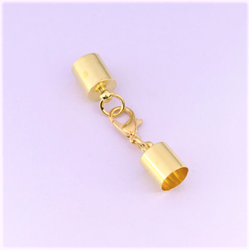 Hummerilukkosetti nahkanauhalle Kulta 3mm