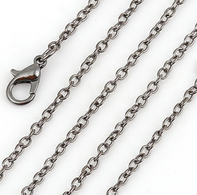 Kaulaketju 'Asemetalli 3*2,3mm' 62cm