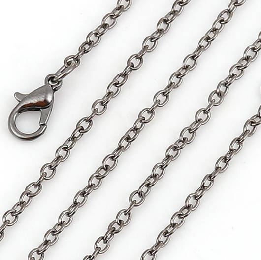 Kaulaketju 'Asemetalli 3*2,3mm' 62cm