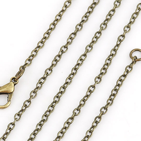 Kaulaketju antiikkipronssi '3*2,3mm' 62cm