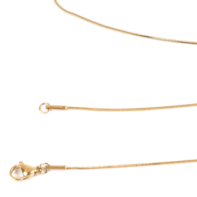 Kaulaketju 'Käärmeketju 0,9mm' kullattu ruostumaton teräs 45cm