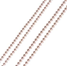 Kaulaketju ruusukulta 'Palloketju 2,4mm' 75cm