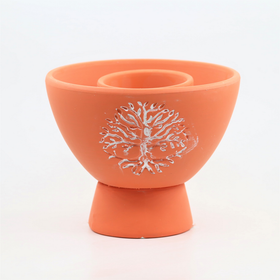 Suitsukekulho 'Smudge Bowl Tree of Life' terracotta 10,5*13cm