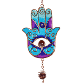 Tuulikello 'Blue Hand of Hamsa'