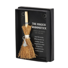 Onnenluuta Noidanhattu 'Mini Magic Broomstick' lahjarasiassa 7,5*10,5cm