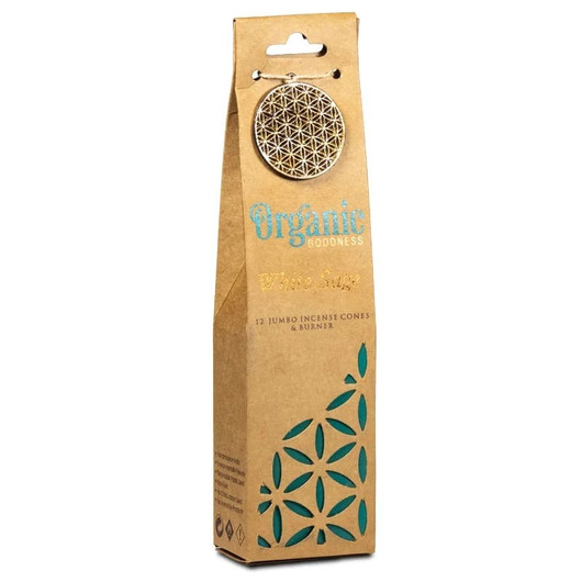 Organic Goodness 'White Sage Jumbo Cones' kartiosuitsuke & alusta 72g
