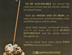 Palo Santo & Rosemary Natural suitsuke 15g (Ispalla Incense Peru)