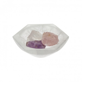 Seleniitti kulho 'Heksa' 8-9cm