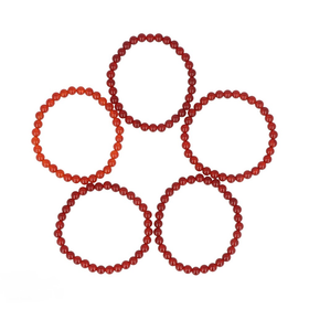 Rannekoru Punainen Akaatti 6mm