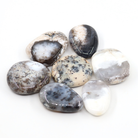 Dendriitti Opaali (Akaatti) 'Black & White' litteä 35-40mm