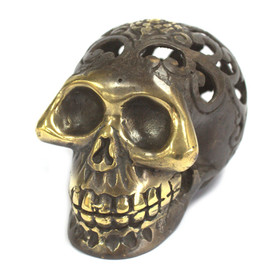 Vintage 'Large Skull' messinkiä 95*60mm