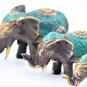 Norsutrio '3 Lucky Elephants' messinkiä (3 kpl)