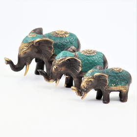 Norsutrio '3 Lucky Elephants' messinkiä (3 kpl)