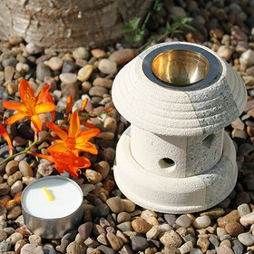 Tuoksulyhty hiekkakiveä 'Combo Lantern' 10cm