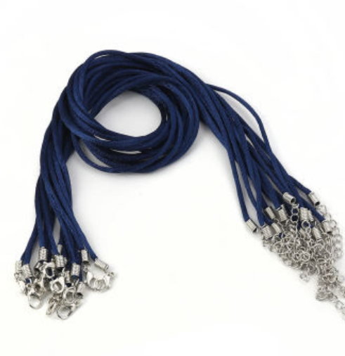 Kaulanauha Polyesteripunos Tummansininen 46cm