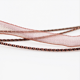 Kaulanauha 'Organza' Kahvinruskea 49cm