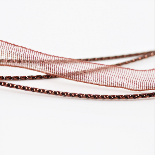 Kaulanauha 'Organza' Kahvinruskea 49cm