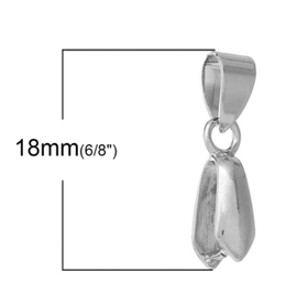 Riipuspidike Rhodiumhopea 18*4mm