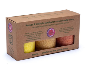 Pöytäkynttilät 'Sunset' 3kpl