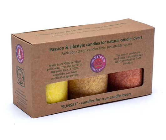 Pöytäkynttilät 'Sunset' 3kpl